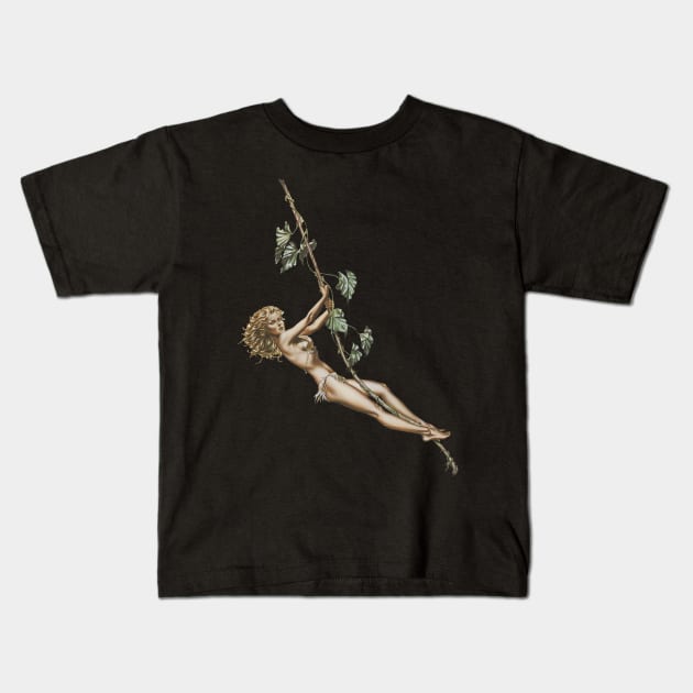 Derek - Tarzan, The Ape Man Kids T-Shirt by Ebonrook Designs